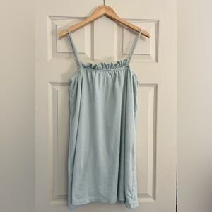 LAKE Pima ruffle nightgown in Parisian green